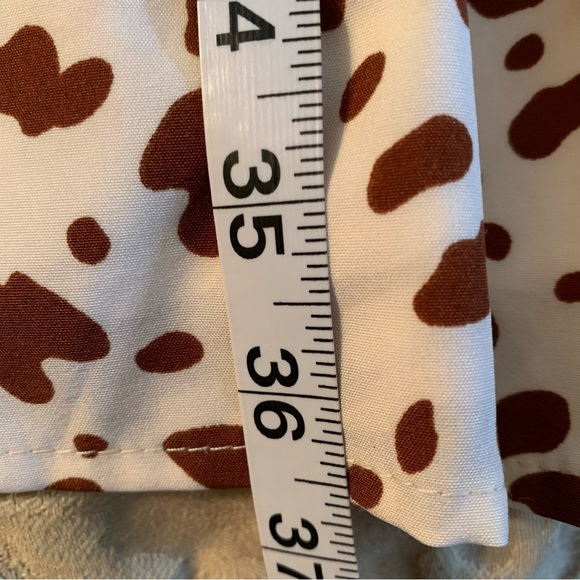 CHOUYATOU! Beige/brown leopard print dress. Cap sleeves. Size M. Fully l… - Picture 8 of 9